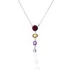 Gemstone Handmade Necklace, Garnet, Citrine, Amethyst, pearl necklace, dangle necklace, sterling silver, gift for her