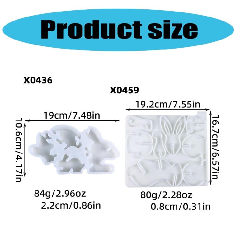 Flexible Silicone Mould Accessory for Creating Rabbit Candle Holders Decoration With Resin And Plaster Daily Use