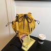 Korean Style Nylon Shoulder Bag Handbag Small Crossbody Bag Drawstring Bucket Bag  Girls