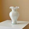 Vintage Fenton Glass Vase Pearl Iridescent Handmade Fish Tail Flower Vase Luxury Home Decor