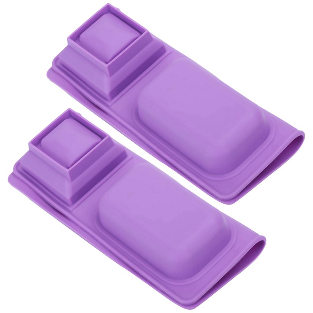 2Pcs Silicone Soap Mold 4Grids DIY HandMade Cupcake Baking Mould HeatResistant