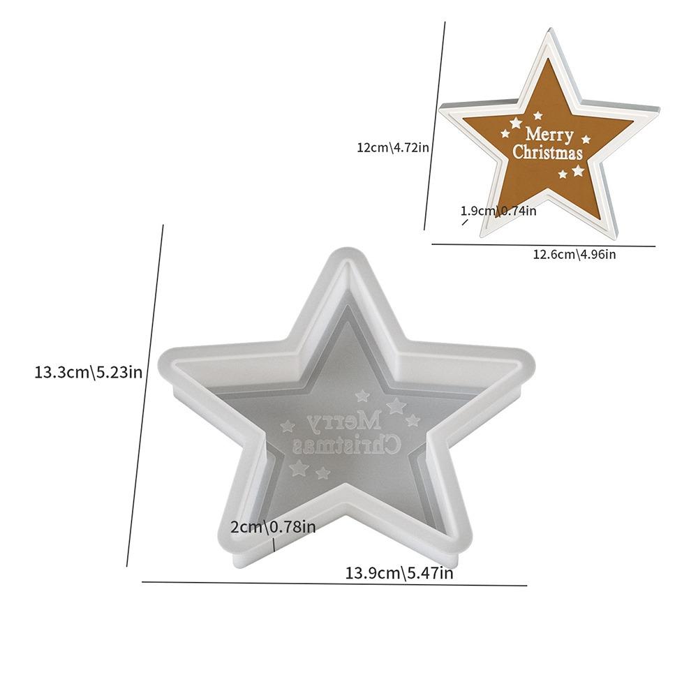 Silicone Resin Candle Mold Elk Snowflake Ornament Mould Transparent Candle Making Kit