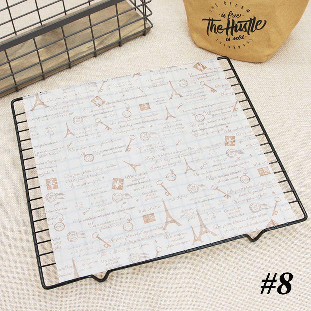 50PCS Kitchen Food Grade Baking Bread Oil-paper Wrappers Grease-proof Wax Paper