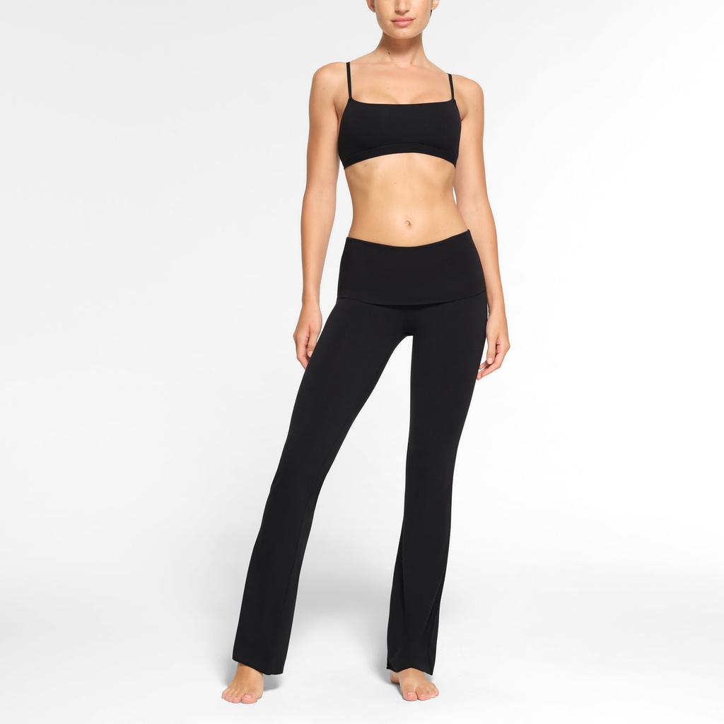 SKIMS Cotton Jersey Foldover Pant Women Bottoms Soot AP-PNT-0715-SOT