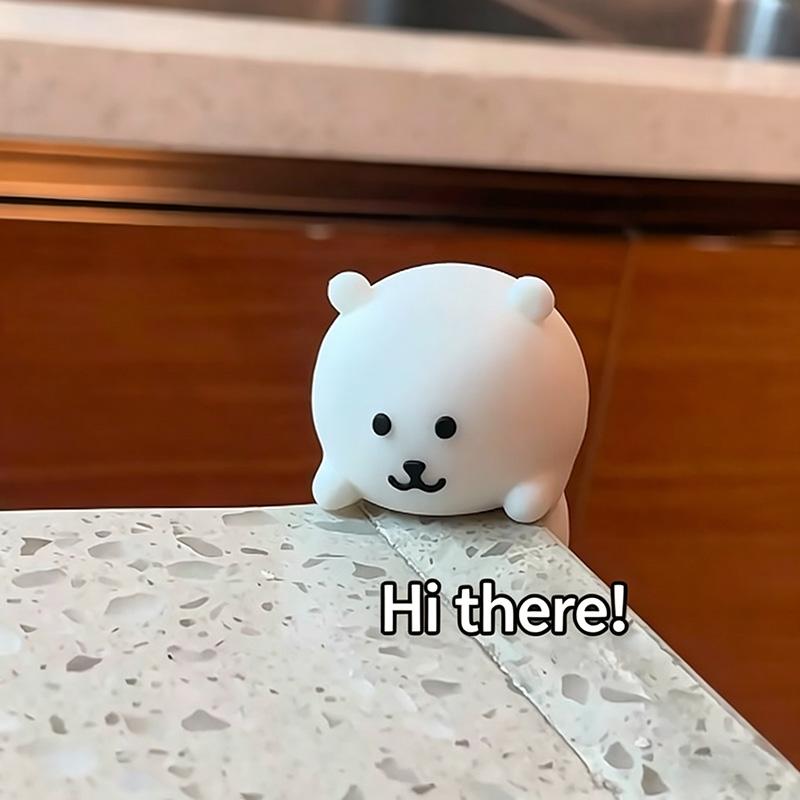 Cute Self Deprecating Bear Cartoon Soft Silicone Anti Collision Strip Corner Protector For Cabinet Table Desk Edge Anti Bump