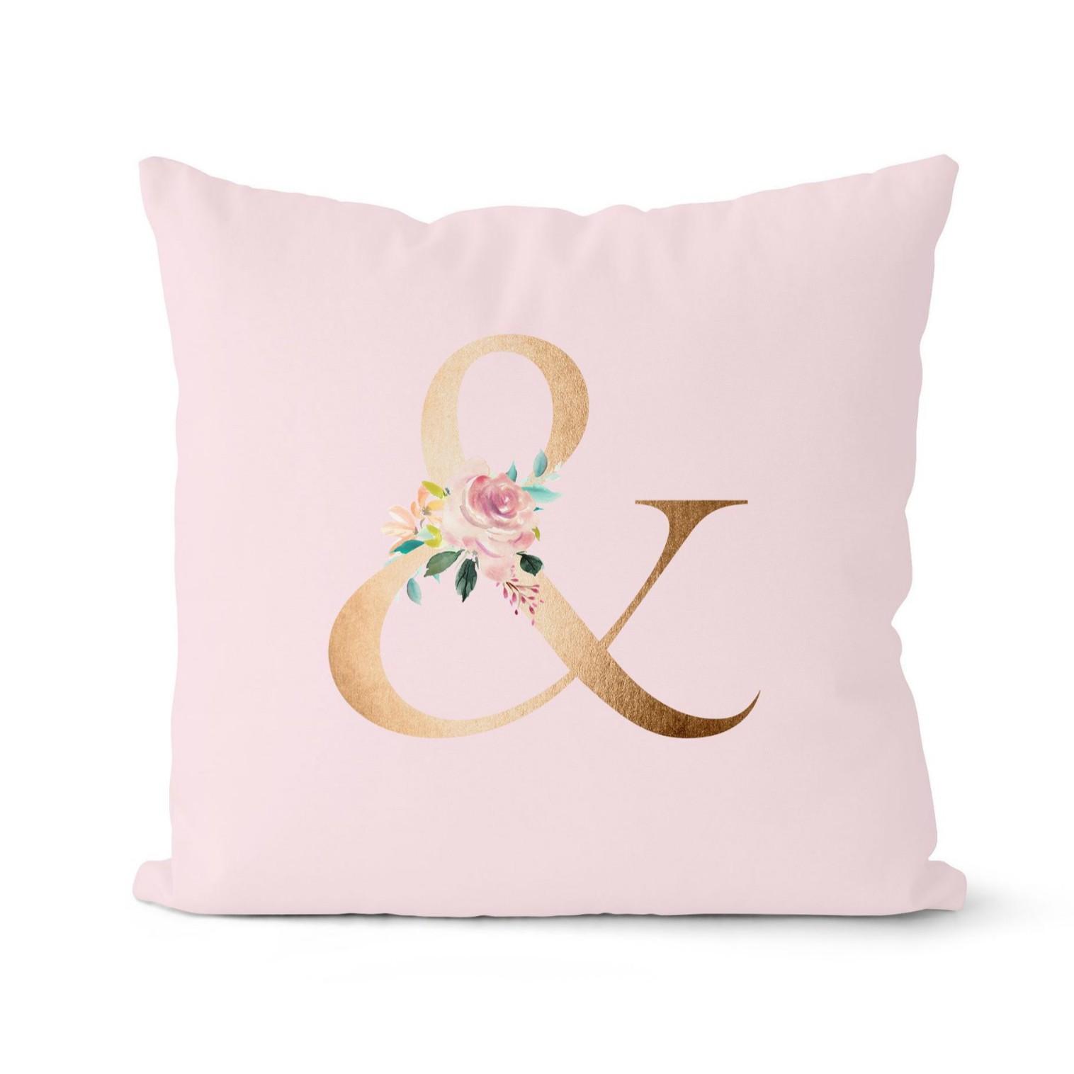

New Pink Rose Gold Letter Pillow Cover Home Sofa Pillow Cover Wedding Supplies 45*45cm