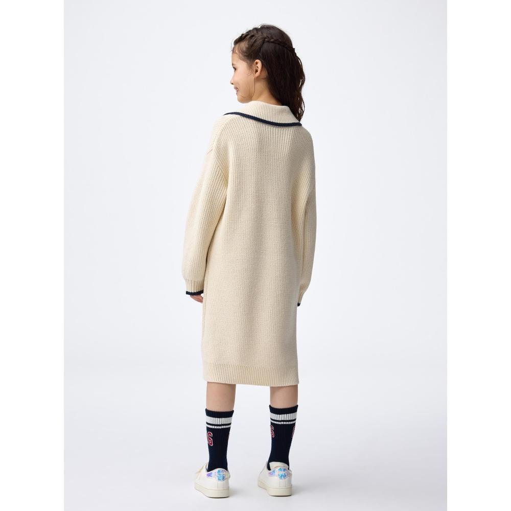 Gu By Uniqlo Girls Half Zip Knit Dress +e