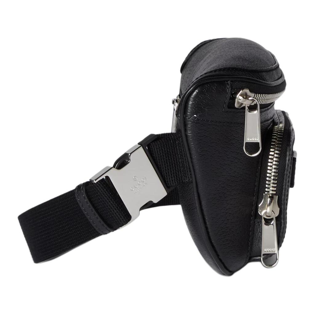 Gucci Gg Supreme Canvas a Kůže Uzavírání na zip Ledvinka Malá Pánská ledvinka Černá 795463-FADJK-1000