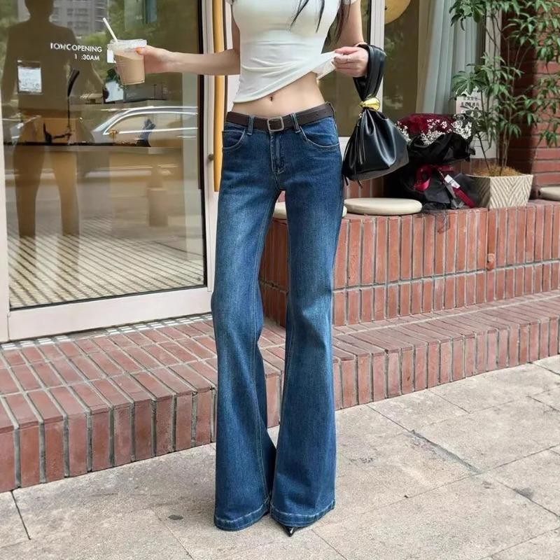 VIONA Low Waist Bell Bottom Denim Jeans Women's Slim Fit High Waist Pants Non Sticky Leg American Retro Hot Girl Style Jeans