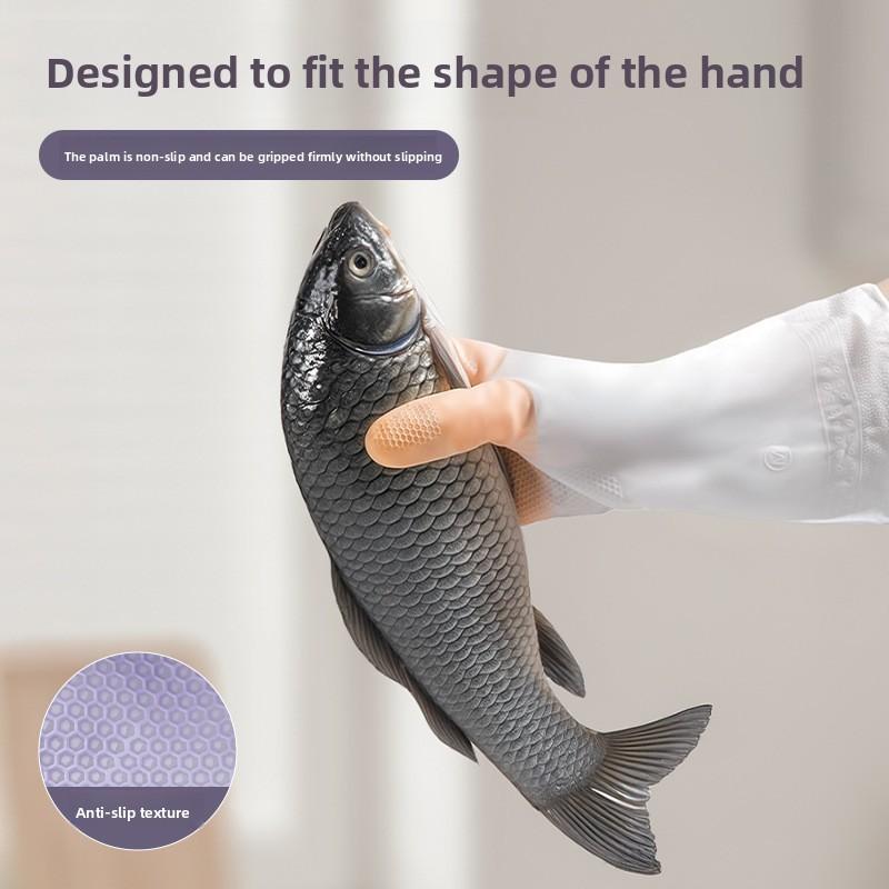 Verdickte Gummihandschuhe, Langlebig, Wasserdicht, Sauber, Zum Spülen, Wäschewaschen und in der Küche, Lang anhaltende Schutzhandschuhe für den Hausgebrauch