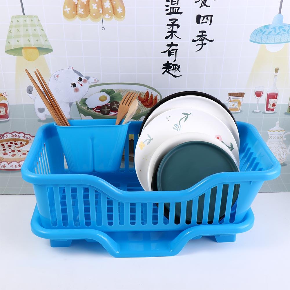 Durable Dish Drying Rack Square Storage Basket Drain Board Utensils Drainer Rack  Chopsticks