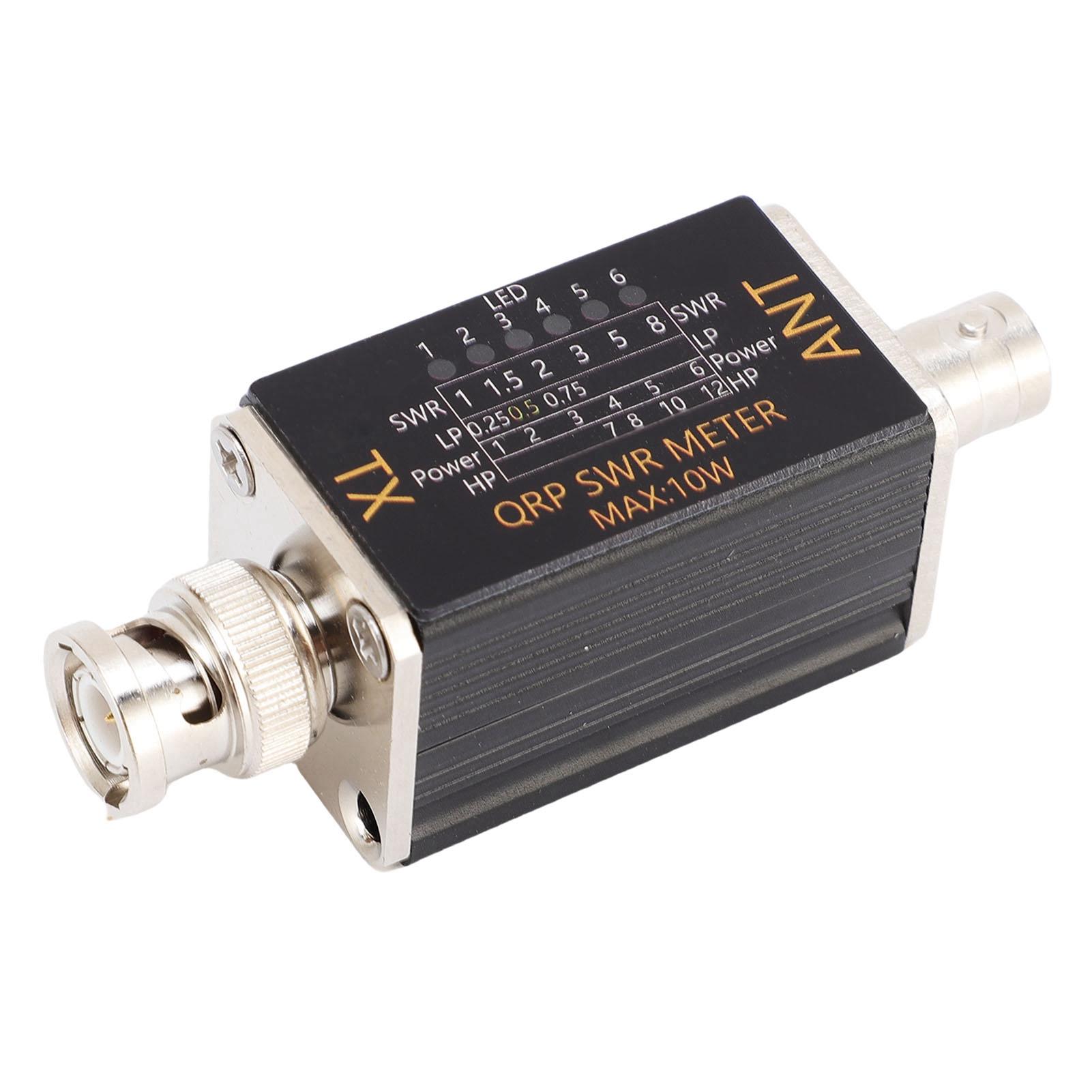 SWR Meter 1 30mhz 10W BNC Interface Kortegolf Staande Golf Indicator met 6 LED Lampjes voor Radio
