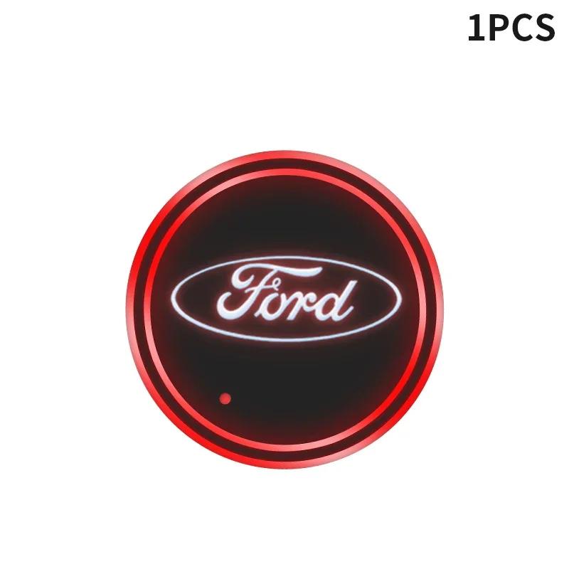 

Car Sticker 2025 Hot New Car Luminous Water Cup Pad LED Atmosphere Light For Ford Fiesta Focus mk2 mk3 Ranger Mondeo mk4 S-MAX K