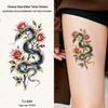 Chinese Style Waterproof Phoenix & Koi Tattoo Sticker - Long-lasting, Aesthetic Dunhuang Design for Arm & Collarbone
