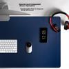 EXCO 1.2-Meter Cork Waterproof Leather Mouse Pad, Extra Large Computer Desk Mat, Leather Table Cover, Oversized Gaming Keyboard Pad, Charm Blue 9779