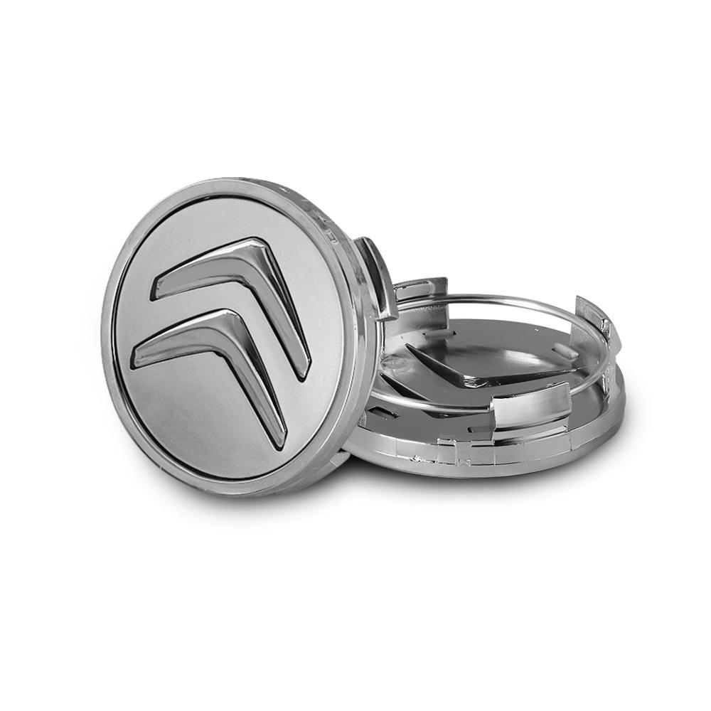 4 Stück Schwarze Radnabendeckel Auto-Radkappenabdeckung Auto-Emblem Zubehör für Citroen C1 C3 C4 DS3 VTS C-ELYSEE Aircross Picasso