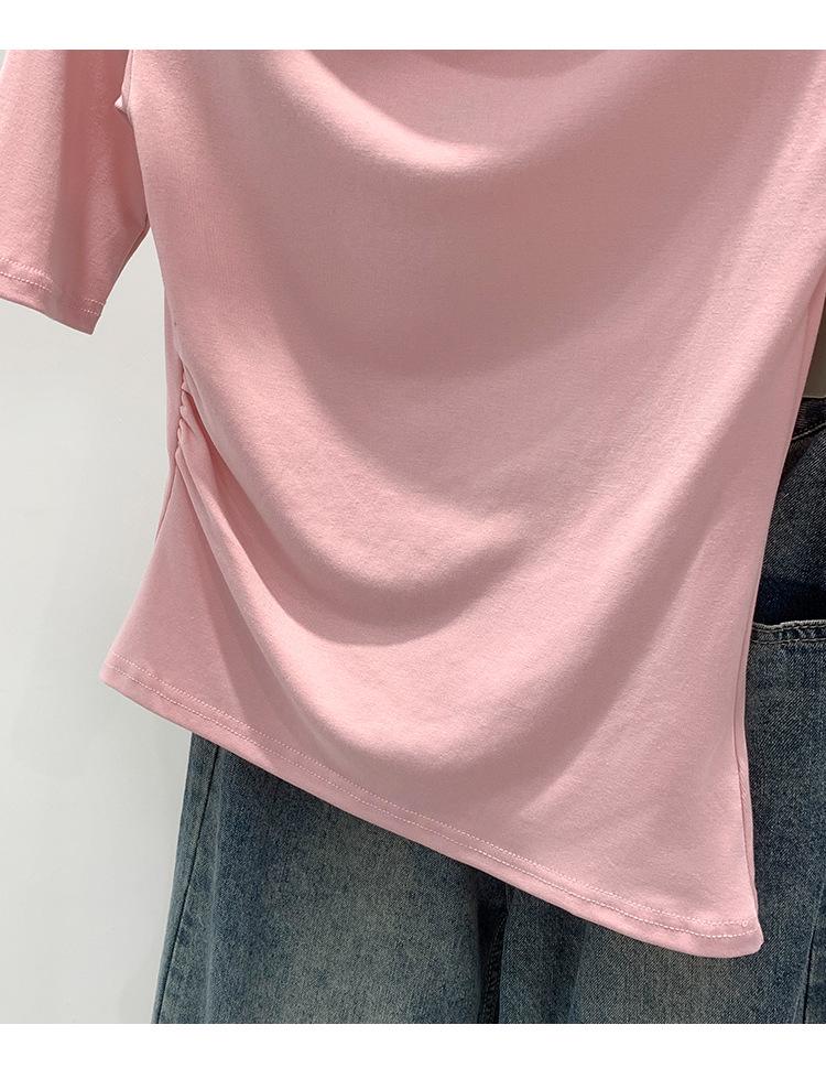 Women's Unique One-Shoulder Mid-Sleeve Top - 2026 Summer Trend