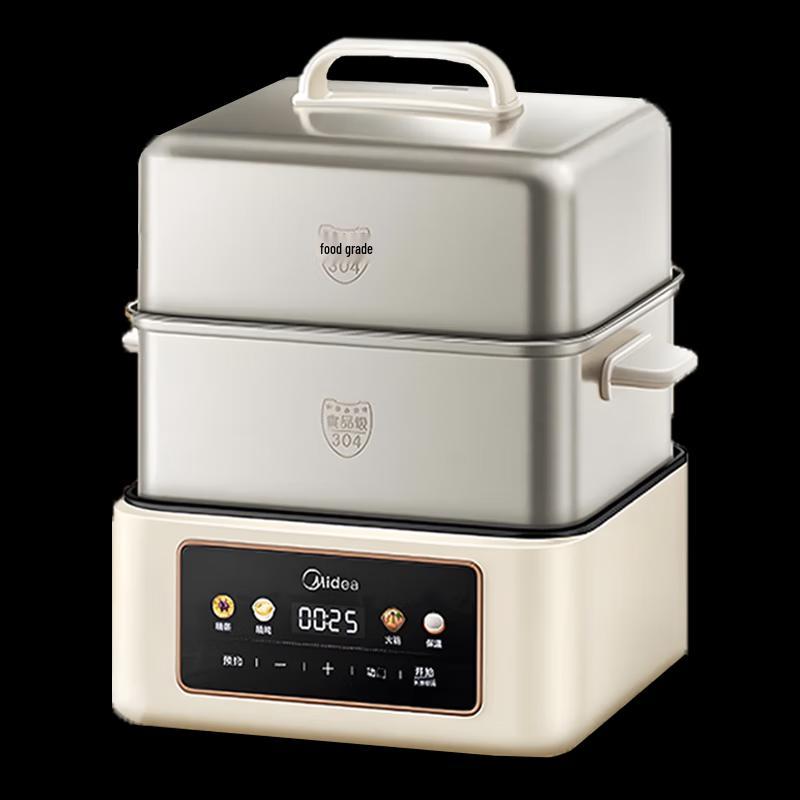 Midea 12.5L Dual-Layer Electric Food Steamer & Hotpot CN plug (adapter included)