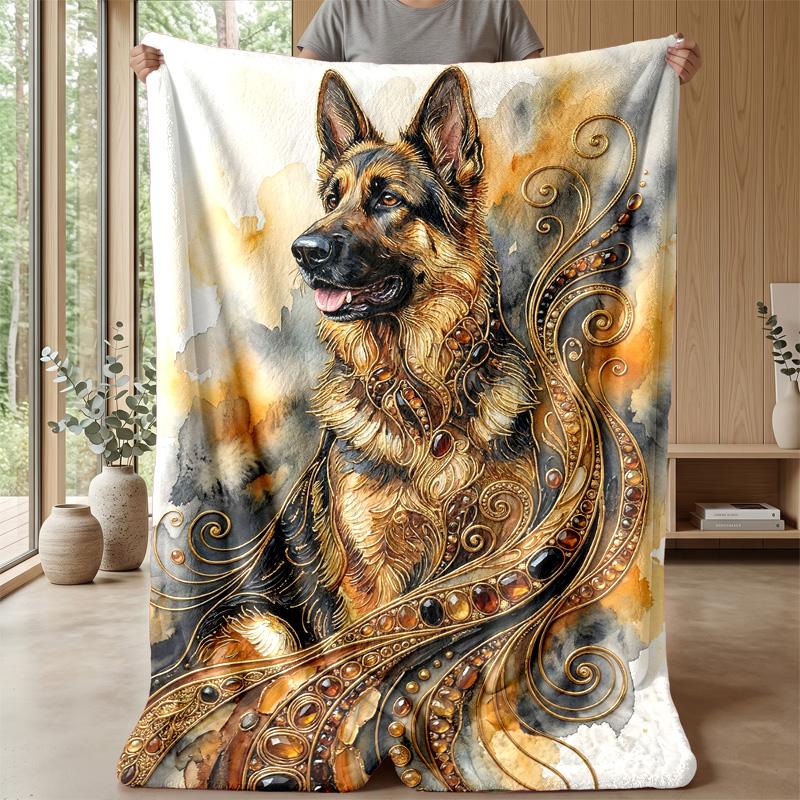 Golden Corgi Dreams Theme blanket Lightweight Warm Flannel Blanket Decorative Throw Blanket for Home Decoration