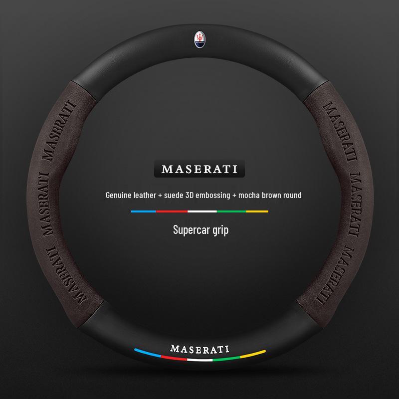 Maserati Presidente Levante Ghibli Leather Steering Wheel Cover