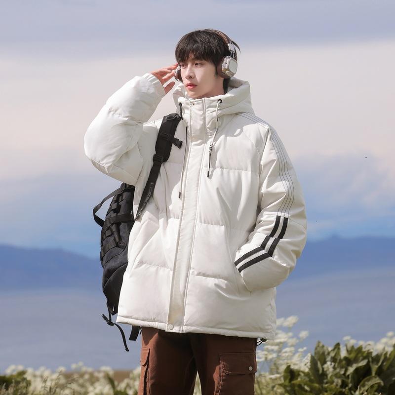 

Winter new fashion trend hooded thickened down jacket to keep warm, cold-resistant, warm and cold-proof outdoor winter men s clothing M