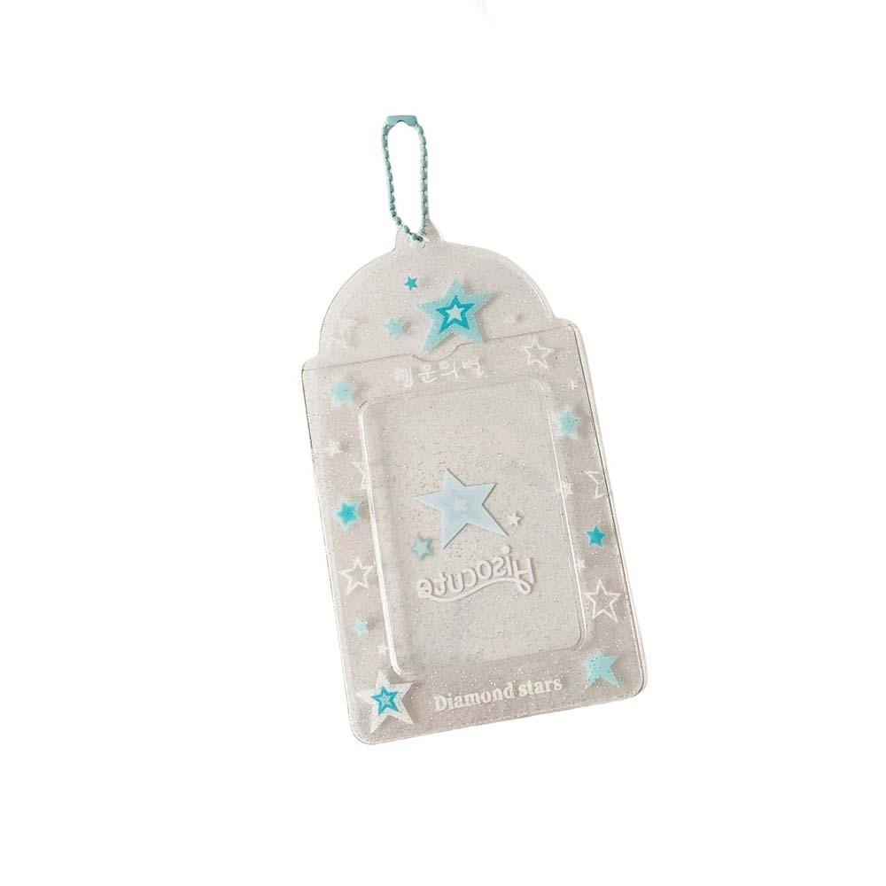 Star Strawberry ID Photo Photocard Frame Keychain Pendant Card Protective Case  School Stationery