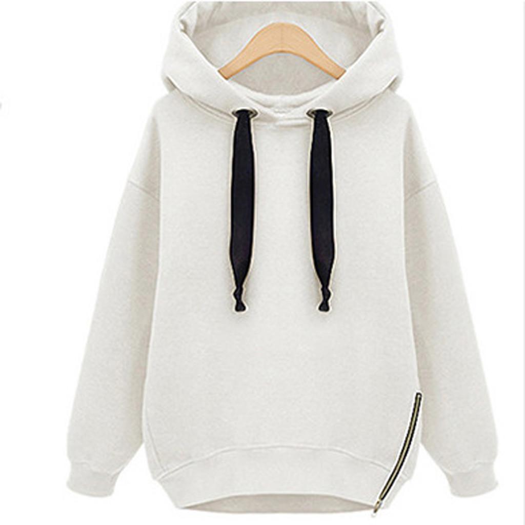 Europe and the United States loose long-sleeved hooded thick long Sweatshirt