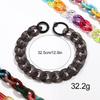 Colorful Acrylic Plastic Link Chain Keychain Creative Handmade Anti-lost Phone Key Ring For Women Girls DIY Jewelry Gifts