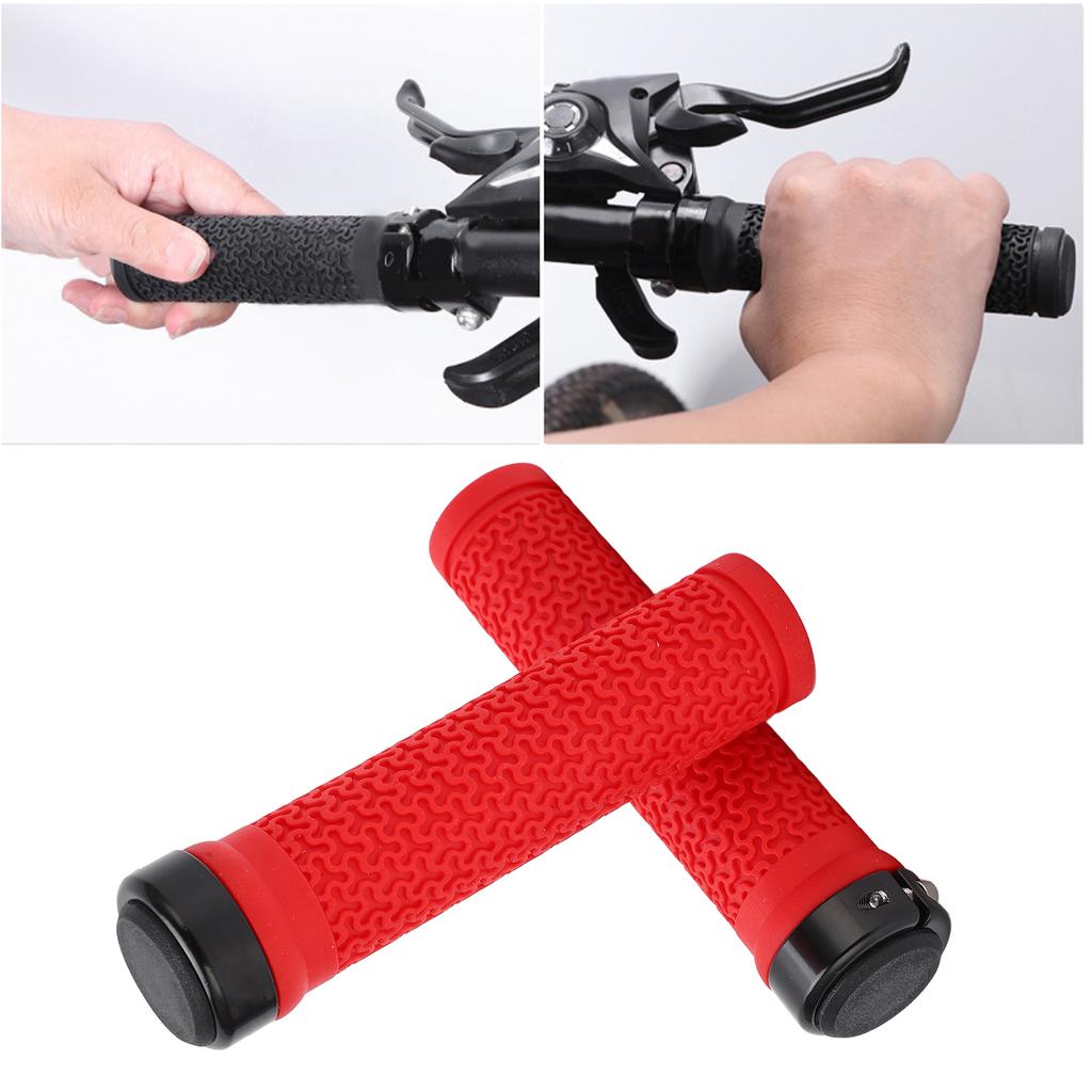 1 Pair Anti Slip   Handle Grip Rubber Handlebar Grips Cover Cycling Replacement Parts for Road Mountain Bikes
