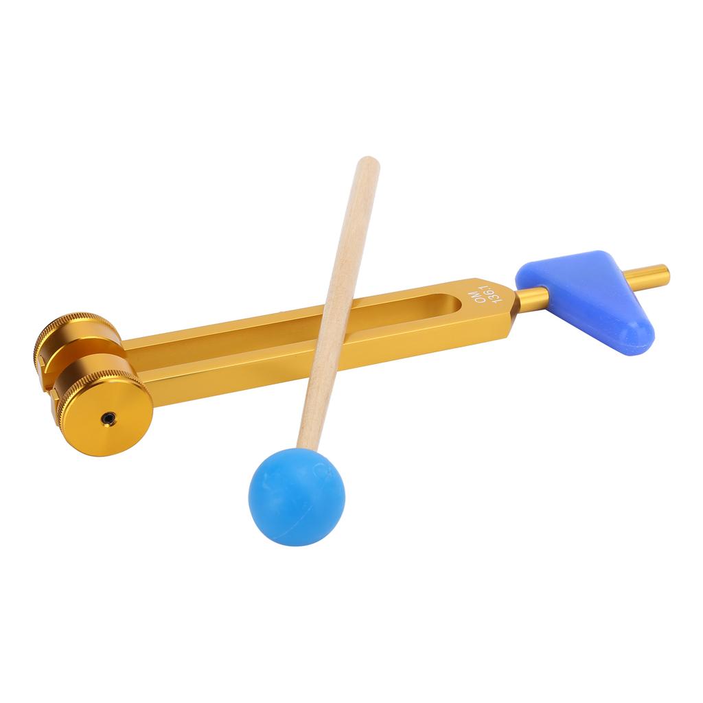 136.1HZ Aluminum Alloy Tuning Fork Sound Healing Therapy Tuning Fork with HammerLuxury Gold