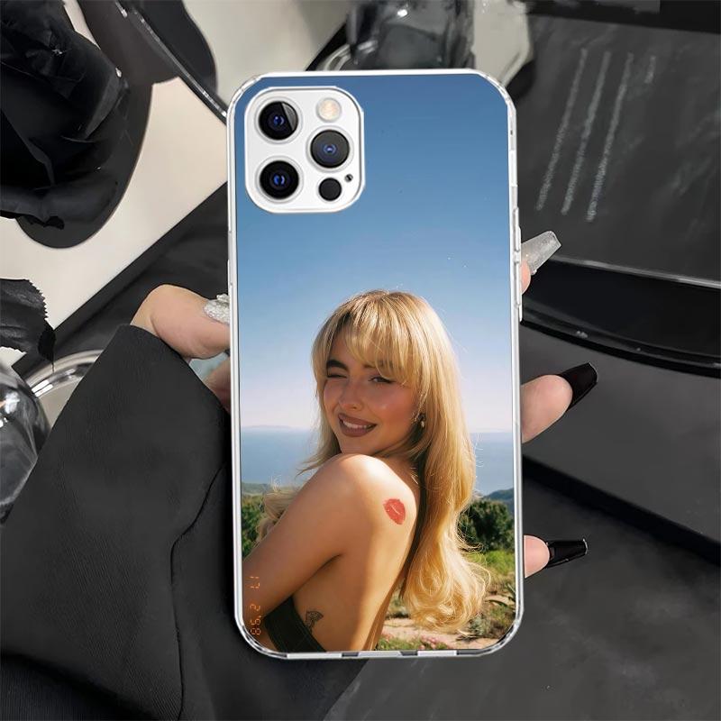 CR66 S-Sabrina C-Carpenter Phone Case for iPhone 11 12 13 Mini 14 15 Plus 16 Pro Max 17 Air 16E 7 8 SE 17ProMax Soft Fundas Cove