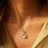 S925 Sterling Silver Freshwater Pearl Necklace with Diamond Accents - Elegant European and American Style Clavicle Chain for Women