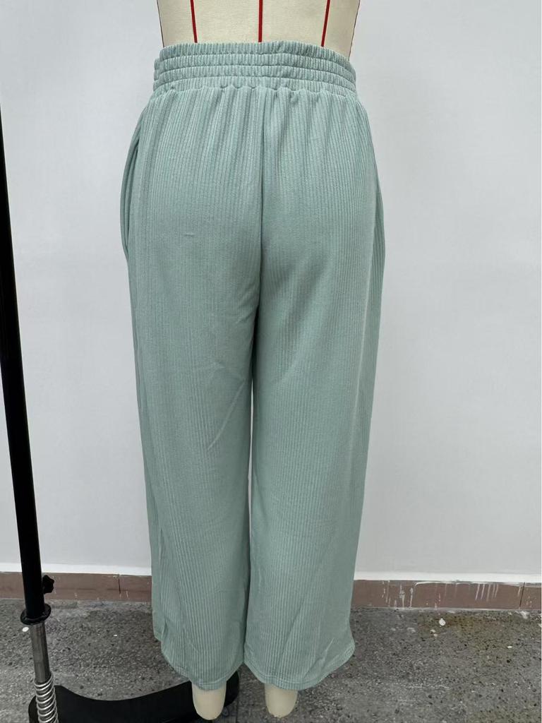 2025 Women's Spring Fashion: Mid-Waist Elastic Wide-Leg Pants