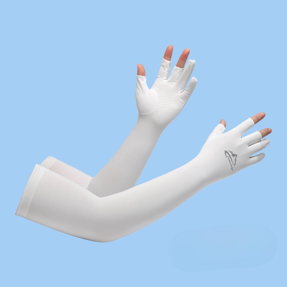 

Ice Silk Sunscreen Sleeve Women s UV Leakage Finger Men s Summer Cycling Outdoor Sleeve Arm Cover Ice Silk Ice Sleeve One Size