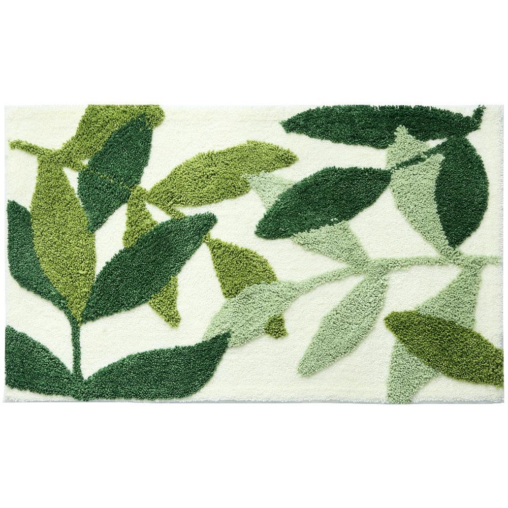 Fresh Floral Faux Cashmere Bathroom Mat - Stain & Wear Resistant Door Mat