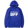 BFF Printed Hoodie Autumn Winter Women Men Casual Loose Simple Fashion Comfortable O-Neck Long Sleeve Fleece Sweatshirts