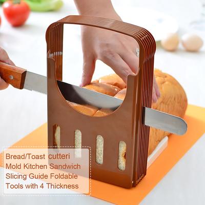 Kráječ na chleba Kráječe na chleba Forma na kráječ chleba/toastů Kuchyňské Nástroje na krájení sendvičů Skládací nástroje se 4 tloušťkami Kráječ na toasty