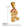 Titanium steel plated 18k gold accessories Christmas design elements series pendant on the new cute cartoon Internet celebrity jewelry