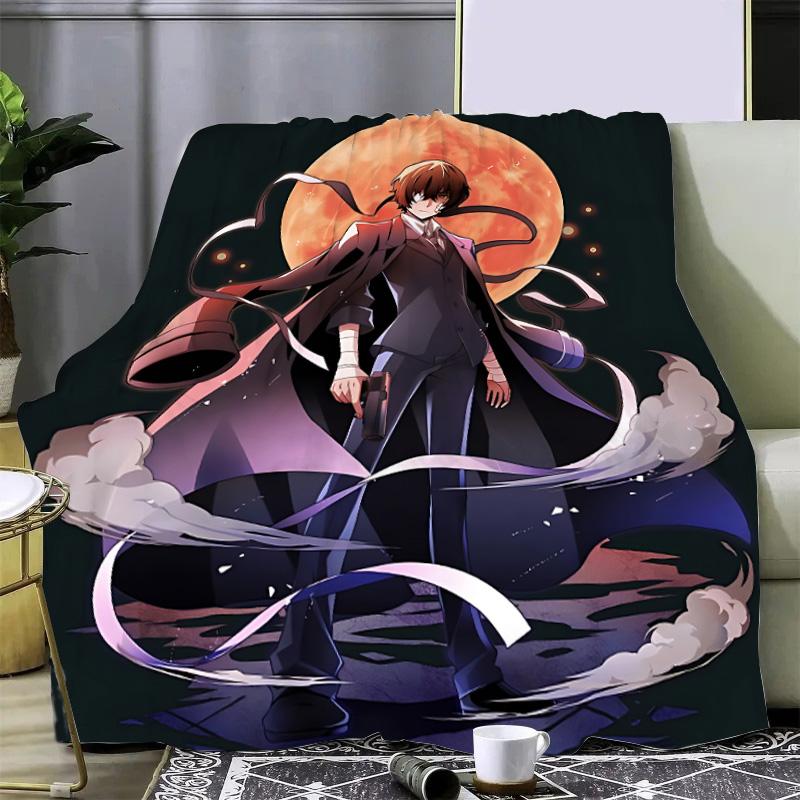 Anime Bungo Stray Dogs Printed Blanket Picnic Blankets Warm Blanket Soft and Comfortable Blanket Home Travel Birthday Gift