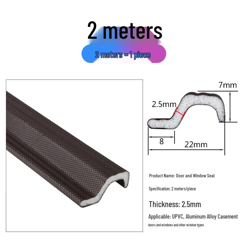 Self-Adhesive Draft-Proof Seal Strip for uPVC Doors & Windows: Thermal & Soundproof