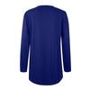 Ladies Casual Fashion Color Loose Round Neck Long Sleeve T-Shirt With Pockets