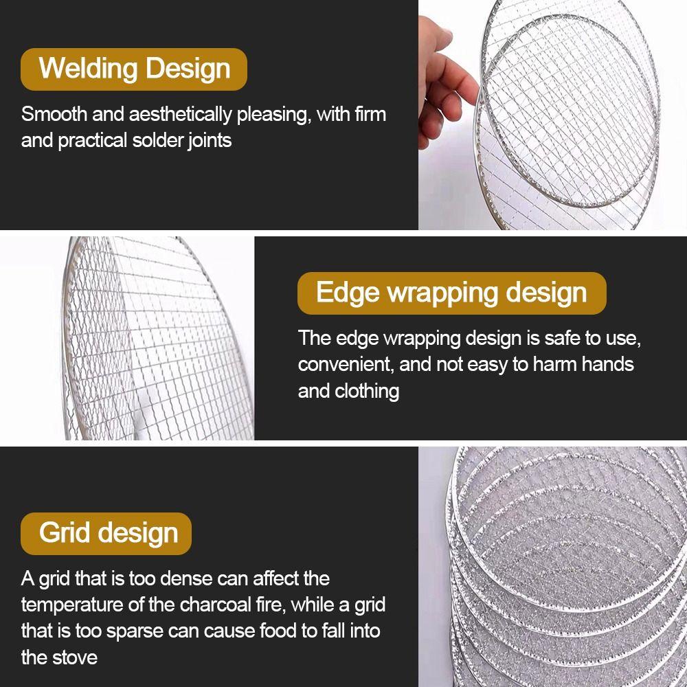 Round Grill Racks Disposable BBQ Roasting Rack New Cooking Net Tool