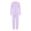 Unisex Kids Special Needs Clothing Round Neck Long Sleeve Back Invisible Zipper One Piece Cotton Jumpsuit