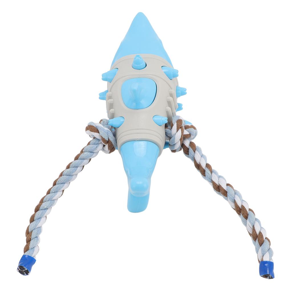 Hund Kau Futterausgabe Spielzeug Zahnreinigung Hai-Form Stressabbau Kau Zahnungshilfe für Welpen P