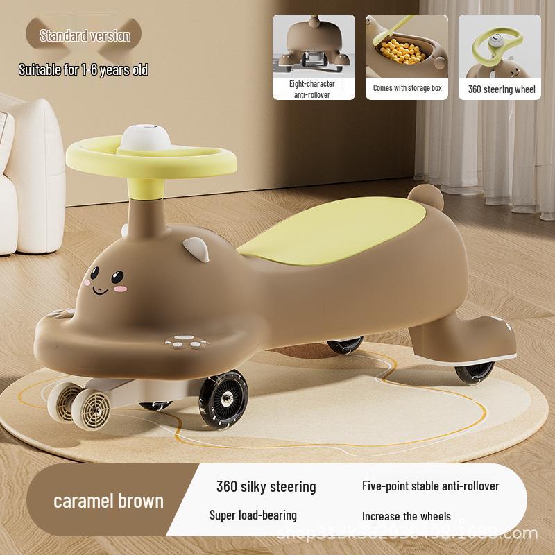Children's Anti-Rollover Twist Car (Ages 1-6) - Rocking and Sliding Toy for Boys & Girls