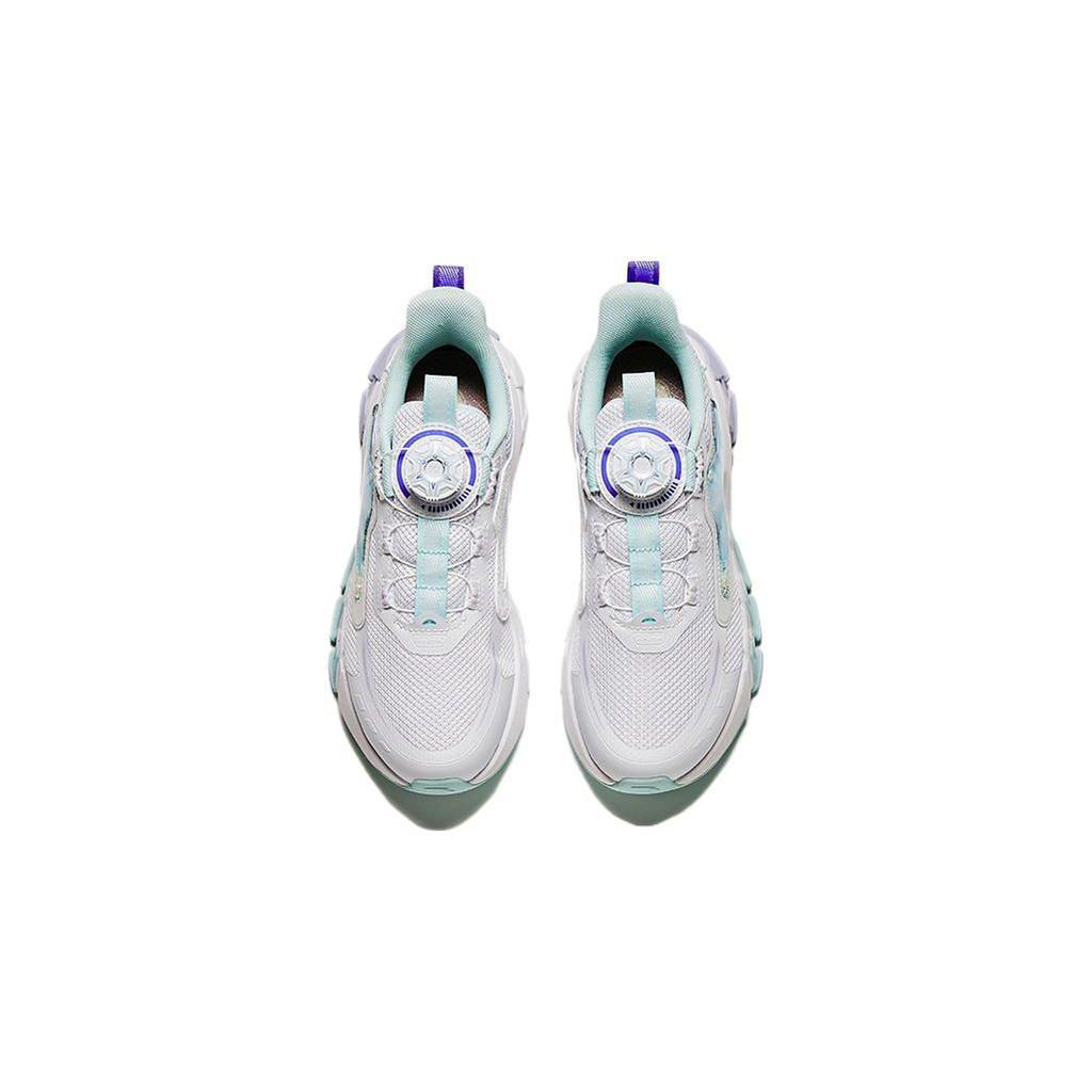 Anta Lightweight Comfortable Non-Slip Shock Absorbing Low-Top Casual Shoes Kids sneaker White Green 322418806-1