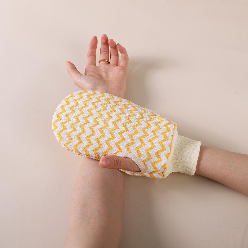 Double Sided Exfoliating Bath Gloves Thickened for Powerful Mud Dead Skin Removal Back Scrubbing Bathing Accessories