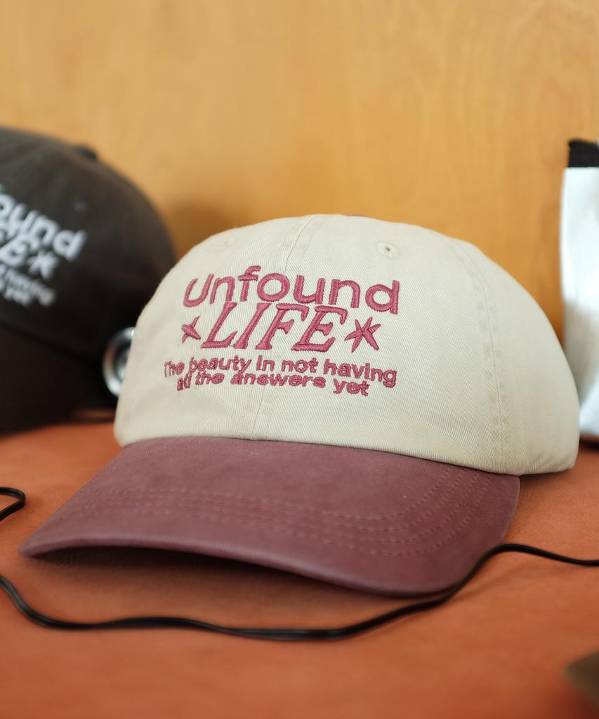Beollunpeulenjeu Unfound Life Two-Tone Washed Ball Cap Burgundy