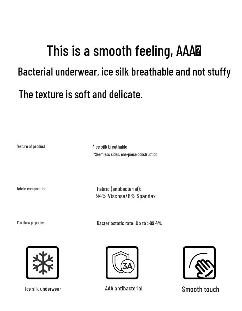 SEPTWOLVES Men's Ice Silk Antibacterial Boxer Briefs 3-Pack