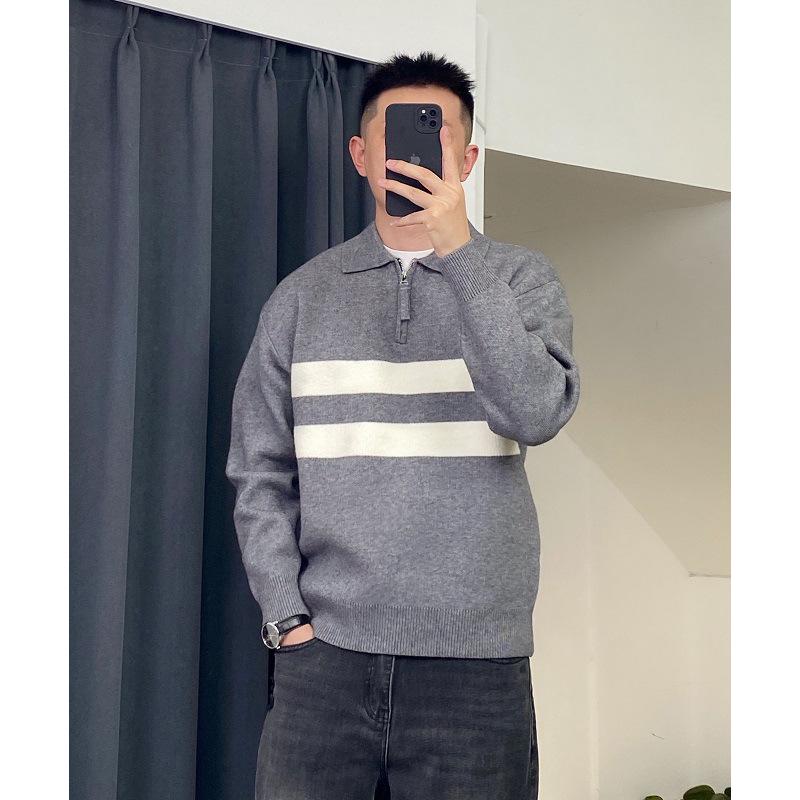 

Men s High-End Color Block Half-Zip Sweater - Autumn/Winter 2025 Collection XL (145-160 pounds)